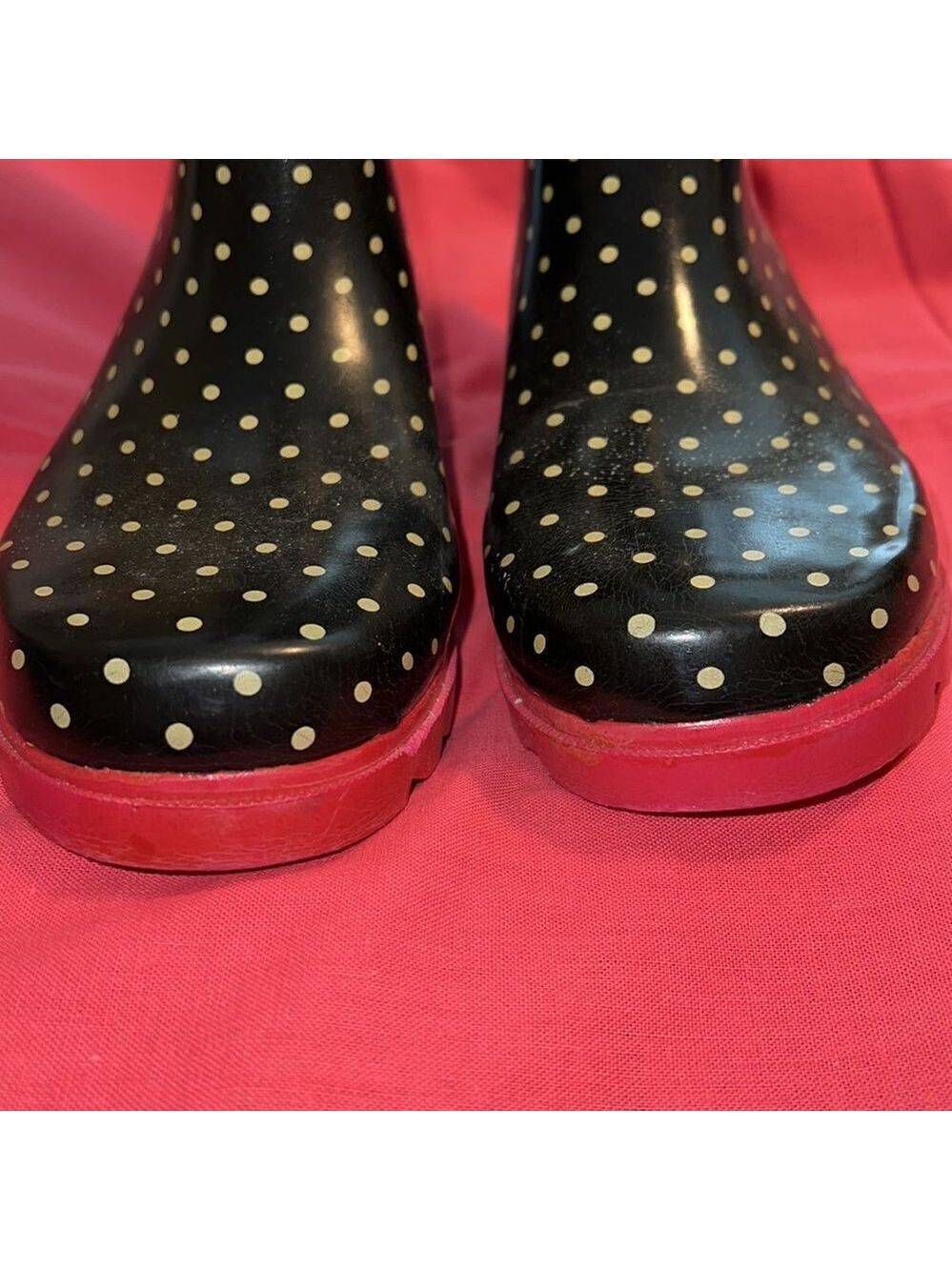 CAPELLI NEW YORK wellies train boots. Size 6. Navy w/polka dots. - Picture 5 of 5